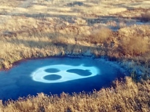 Маска из фильма «Крик» проявилась на озере в Нижегородской области