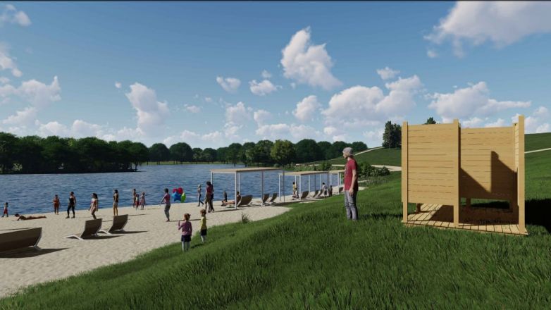 Шезлонги и волейбольная площадка появятся у озера Вишенка в Кстове - фото 4