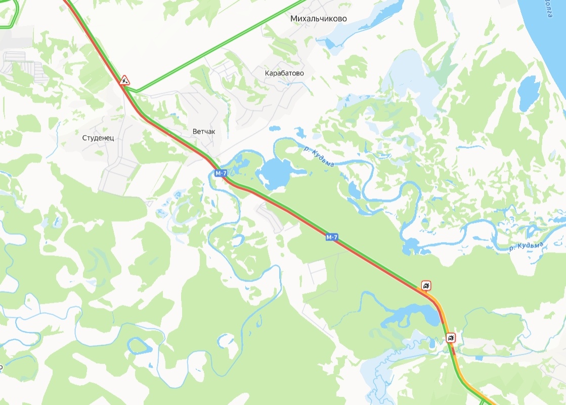 Гигантская пробка образовалась на трассе в Кстовском районе из-за ДТП - фото 2