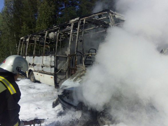 Автобус с пассажирами загорелся по пути в Арзамас: есть жертвы - фото 1