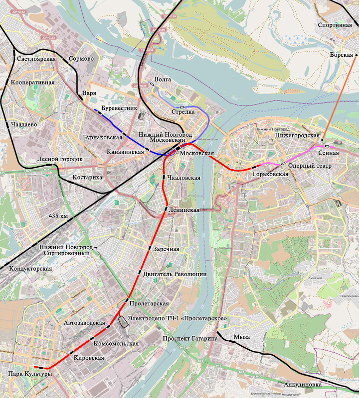 Ветки нижегородского метро